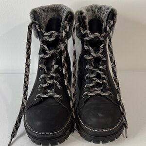 Time and Tru Women's Black Fur-Lined Boots size 7